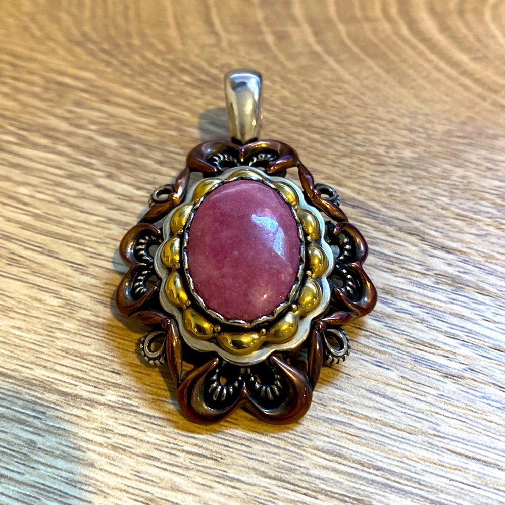 Bronze, Cooper,925 Sterling Silver Necklace Slide